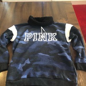 Sherpa monk neck hoodie